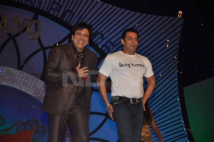 Salman and Govinda look like wax figurines.