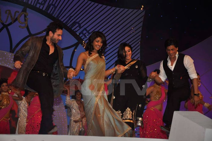 All together now: Saif, Priyanka, Kareena and Shah Rukh.