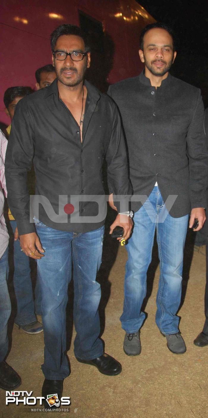 Rohit Shetty and Ajay Devgn strike a pose.