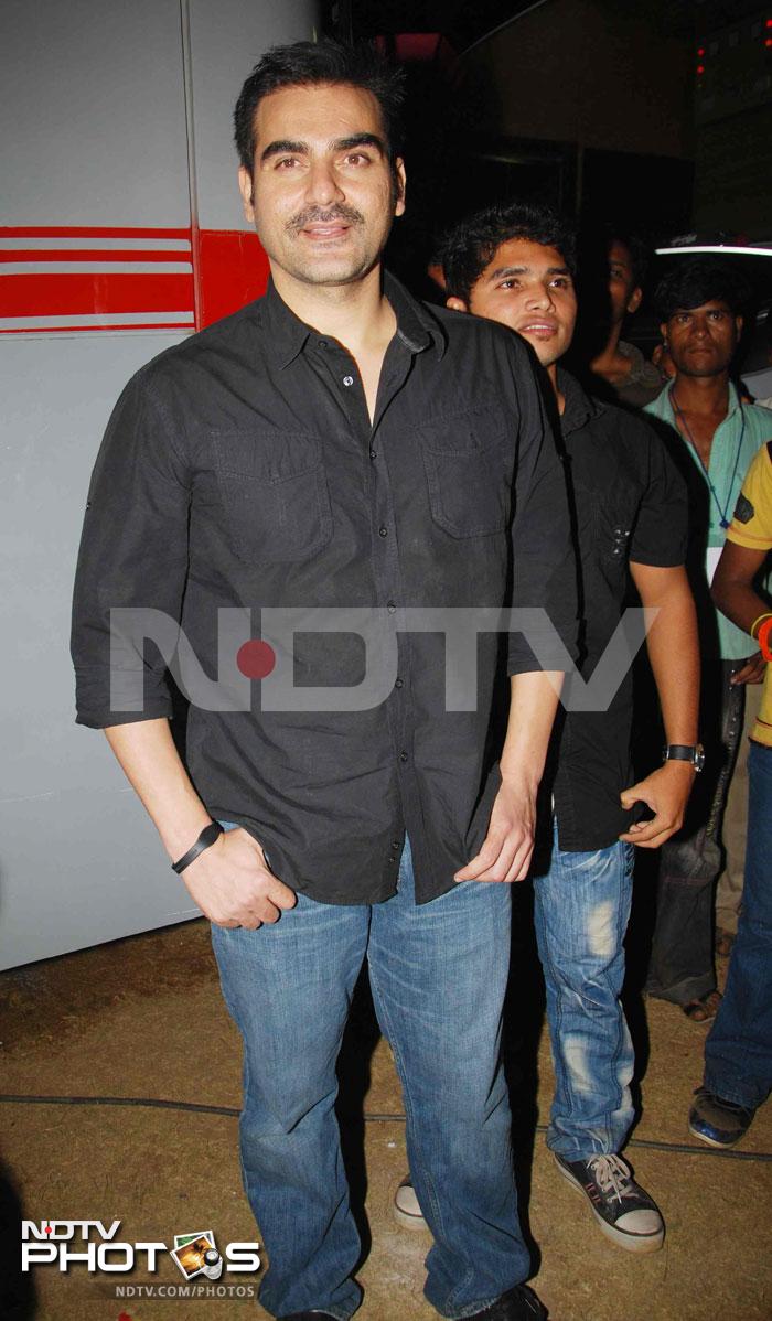 <I>Dabangg</i> star Arbaaz Khan strikes a pose.