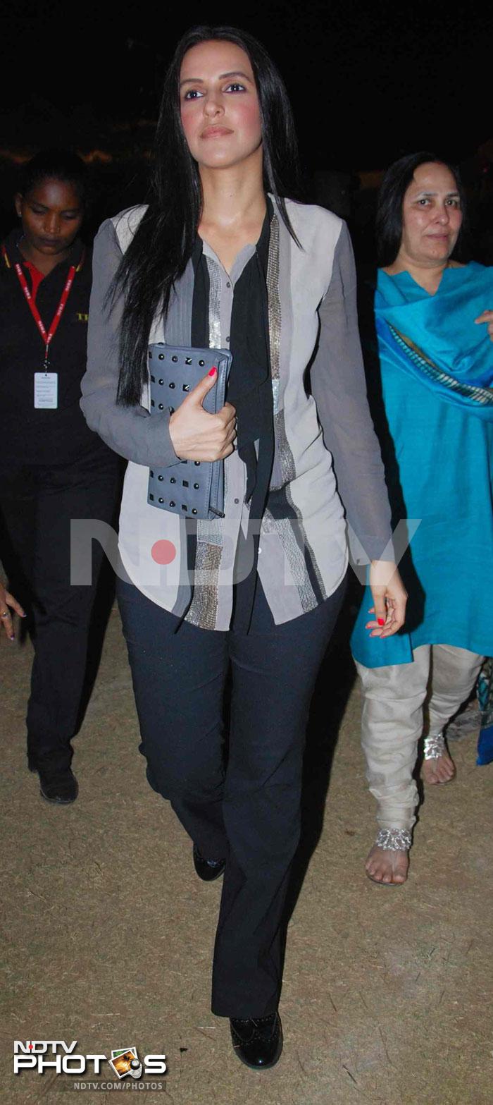 Beautiful Neha Dhupia walks in.