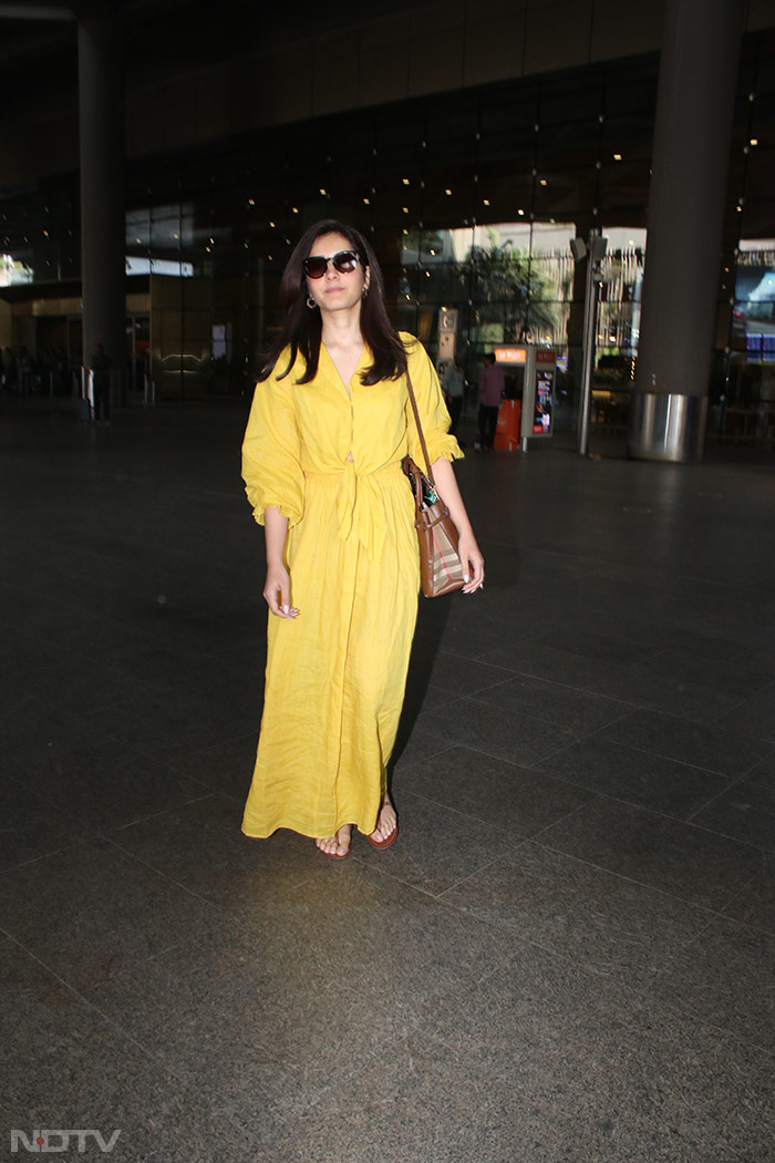 Raashii Khanna was dressed in a yellow outfit. (Image courtesy: Varinder Chawla)