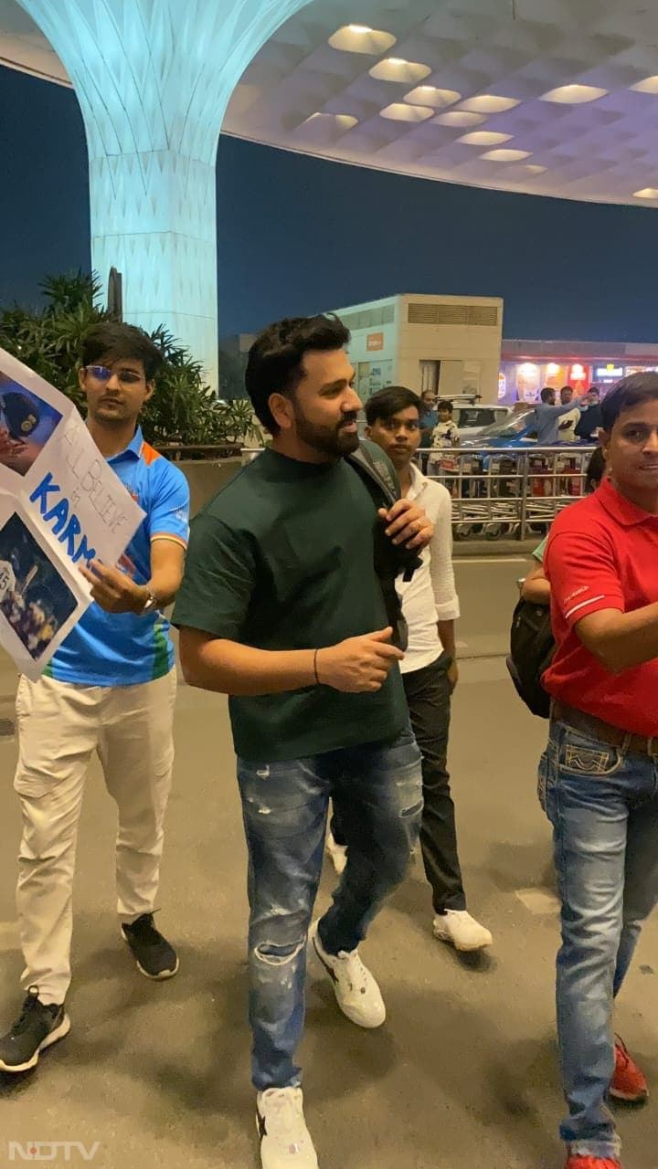 Rohit Sharma was also spotted at the airport following the arrival of his second baby (Image Courtesy: Varinder Chawla)