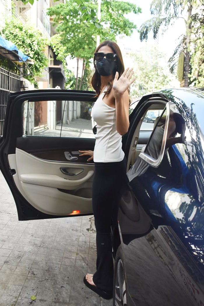 Actress Vaani Kapoor was on Friday spotted outside a clinic in Juhu.