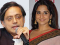 Vidya, Tharoor Are The Hottest Vegetarians
