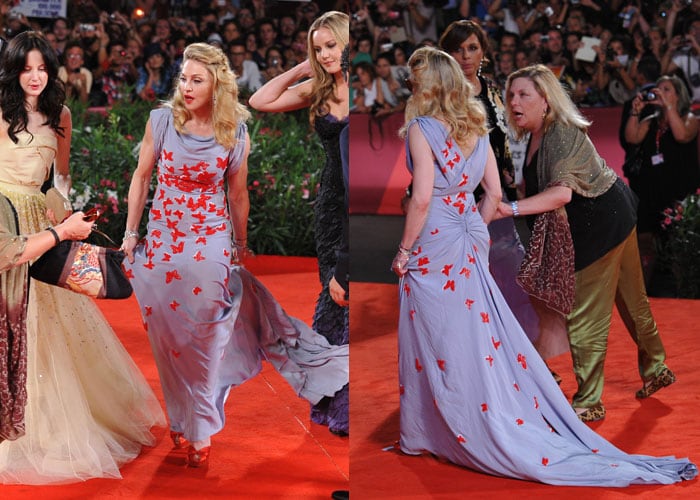 Flawless Madonna, Cindy snapped at Venice Film Festival