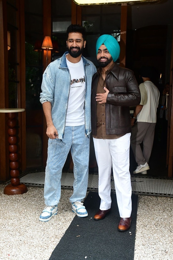 Vicky Kaushal and Ammy Virk stepped out in the city and in style.  (Image Courtesy: Varinder Chawla)