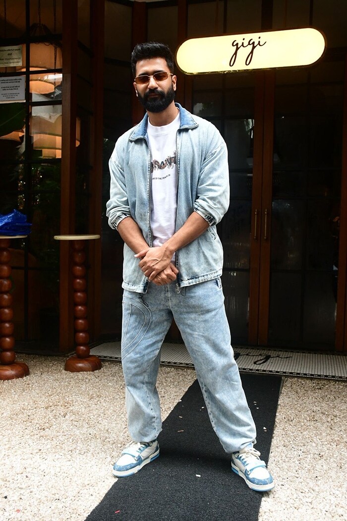 Vicky Kaushal looked dapper in a jacket and jeans. (Image Courtesy: Varinder Chawla)