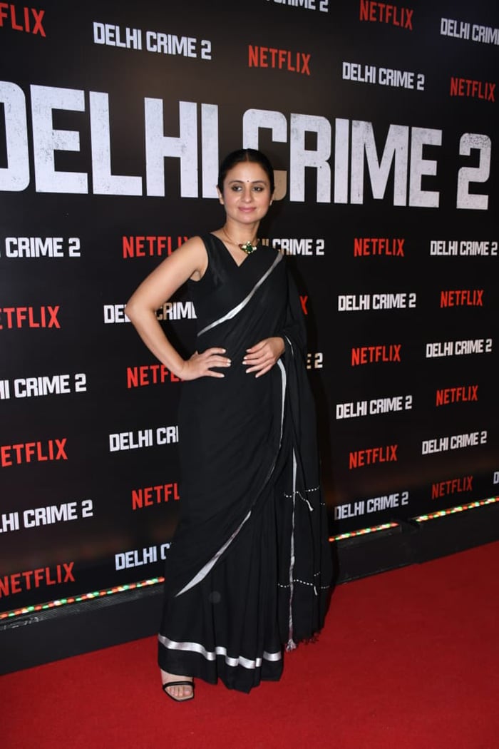 <i>Delhi Crime 2</i> star Rasika Dugal also posed at the screening.