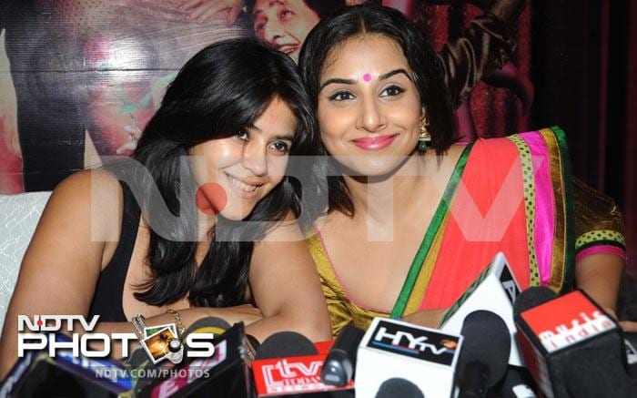 Ekta and Vidya strike a pose.