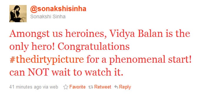 On Twitter, praise heaped on #VidyaBalan