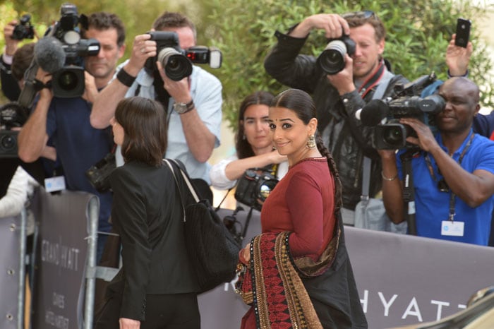 Vidya Balan makes grand entry at Cannes