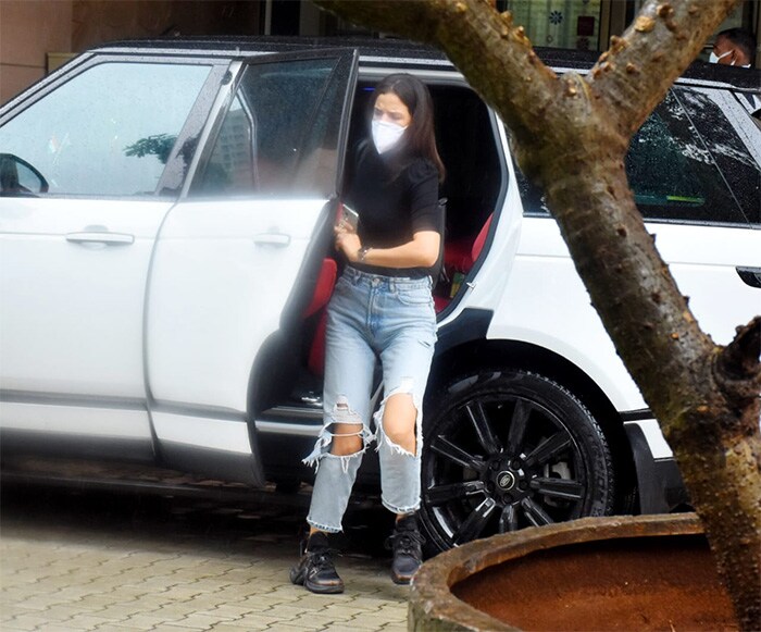 Natasa Stankovic was pictured outside a hospital in the city.