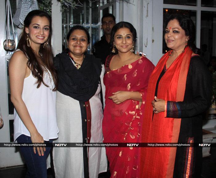 Vidya, Dia at Shahid\'s Birthday Party for his Father