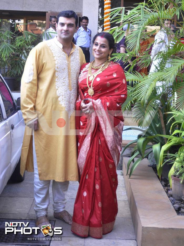 Just married: Vidya and Siddharth at their new home
