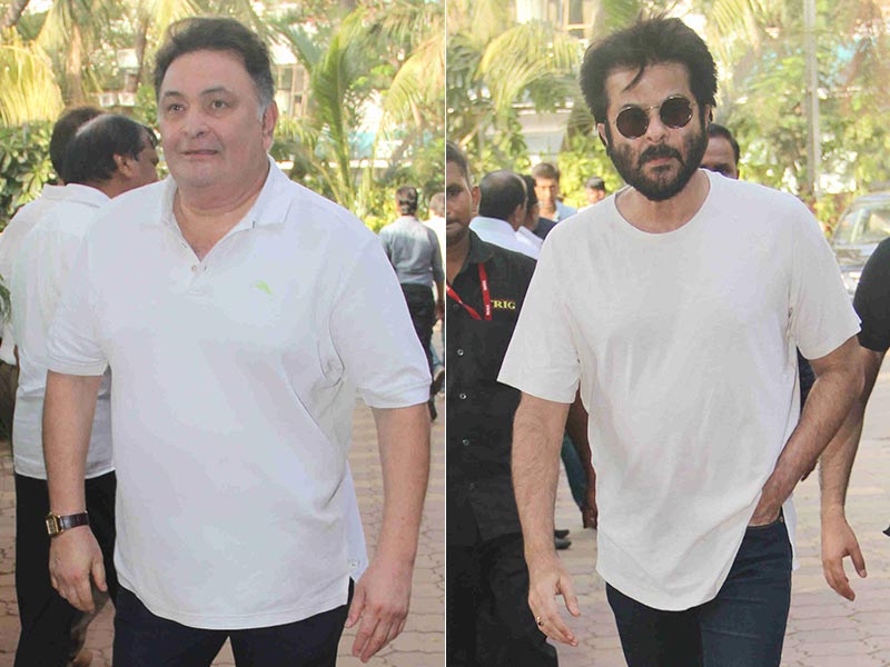 Rishi Kapoor, Anil Kapoor Attend Vikas Mohan's Prayer Meet