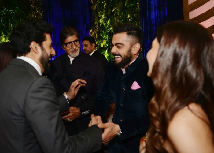 Best Of Virushka Moments With Bachchans, SRK At Mumbai Reception