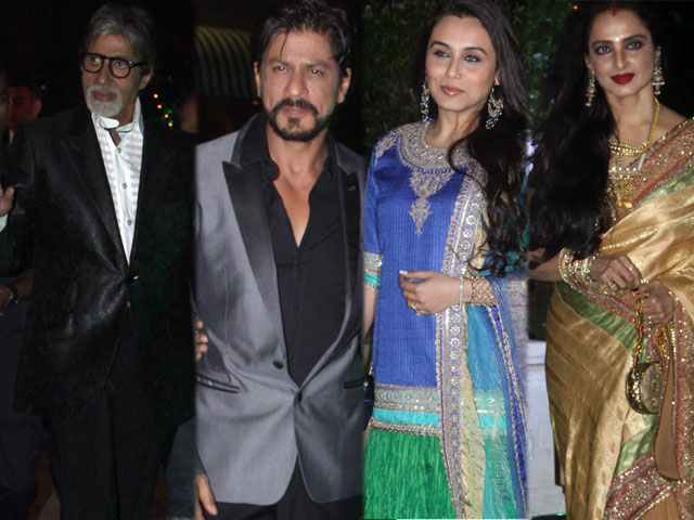 Big B, SRK, Rani: counting stars at Bhatt wedding Big B, SRK, Rani: counting stars at Bhatt wedding