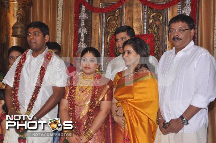 Tamil stars at a wedding