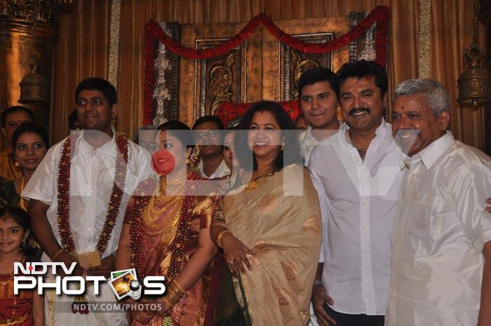 Tamil stars at a wedding