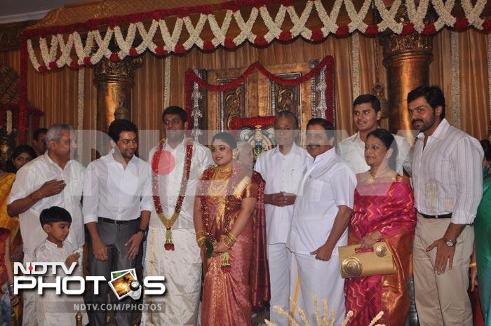 Rajinikanth, Suriya at society wedding