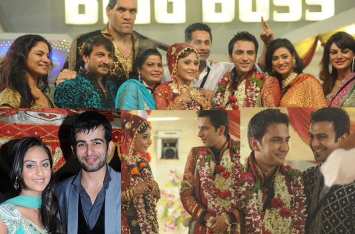 An unusual wedding took place on the sets of Bigg Boss when Sara tied the knot with Ali Merchant, which soon after the show crumbled and they split. However, the wedding was attended by all the Bigg Boss inmates like Shweta Tiwar, Khali, Ashmit Patel, Veena Malik, Samir Soni, Manoj Tiwari, Hrishant, Aanchal Kumar, apart from Sara and Ali's parents and Jay Bhanushali and Krystal De Souza were among the select few invited to the House for the wedding.