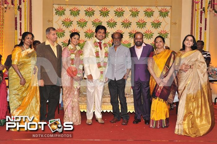 Rajini, Kamal Haasan at Shakthi\'s wedding