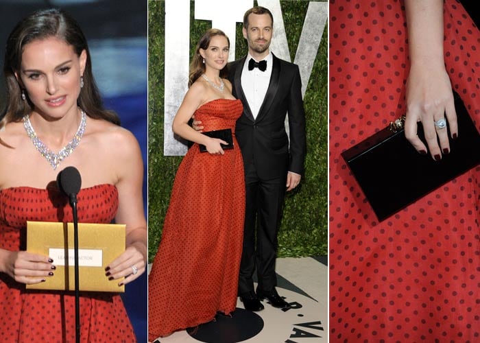 Oscar winning actress Natalie Portman tied the knot with her fiance Benjamin Millepied, her ring-designer Jamie Wolf confirmed. <br><br> Benjamin and Natalie, who met on the sets of <i>Black Swan</i> in 2009, were spotted wearing rings at the Oscars held on Sunday, February 26. <br><br> They have an eight-month-old son, Aleph, together. <br><br>The pair got engaged in December 2010 before Natalie gave birth to Aleph last June.<br><br>Coming up: More secret celebrity weddings