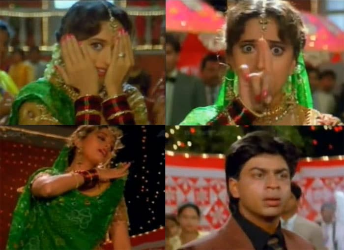 Madhuri Dixit is a heartbreaker as she dances to <i>Chane Ke Khet Mein</i> at her friend's wedding in <i>Anjaam</i>.