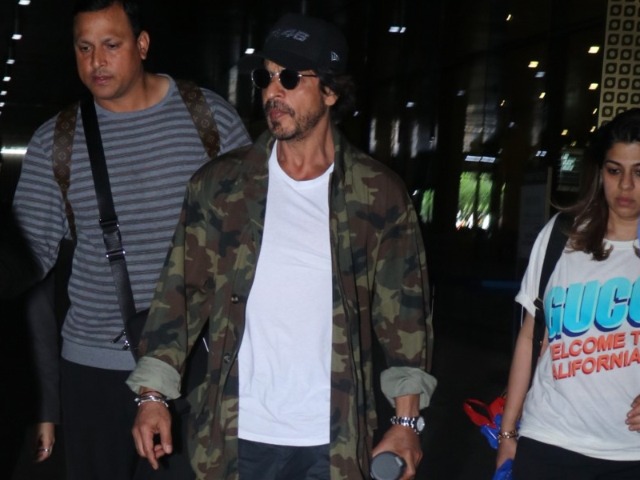 Welcome Home, Shah Rukh Khan. See His Cool Travel Style - A Camo Jacket