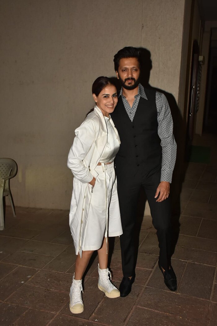 Genelia D'Souza and Riteish Deshmukh were also spotted in Bandra.