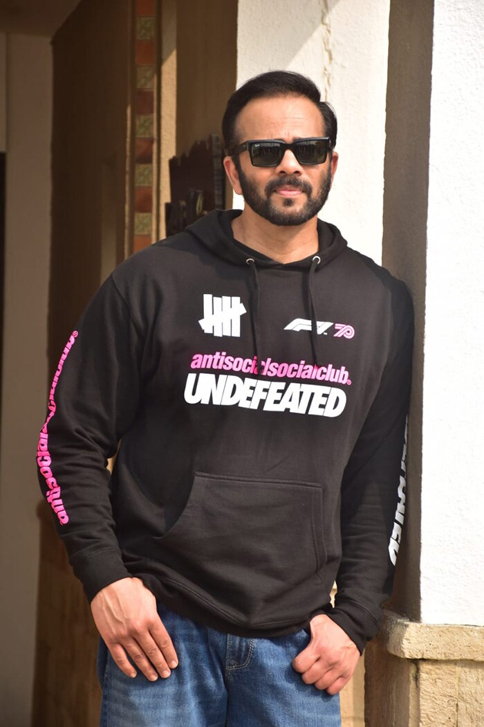 Director Rohit Shetty was pictured promoting <I>Sooryavanshi</I>.