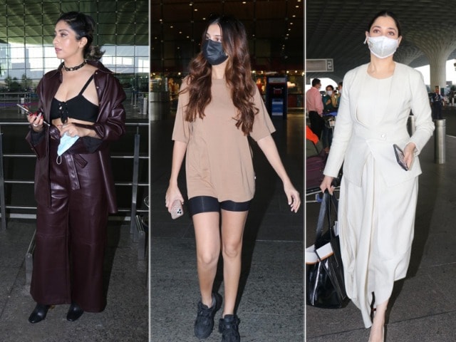 Photo : When At Airport, Tamannaah, Tara And Neha Dress Like This