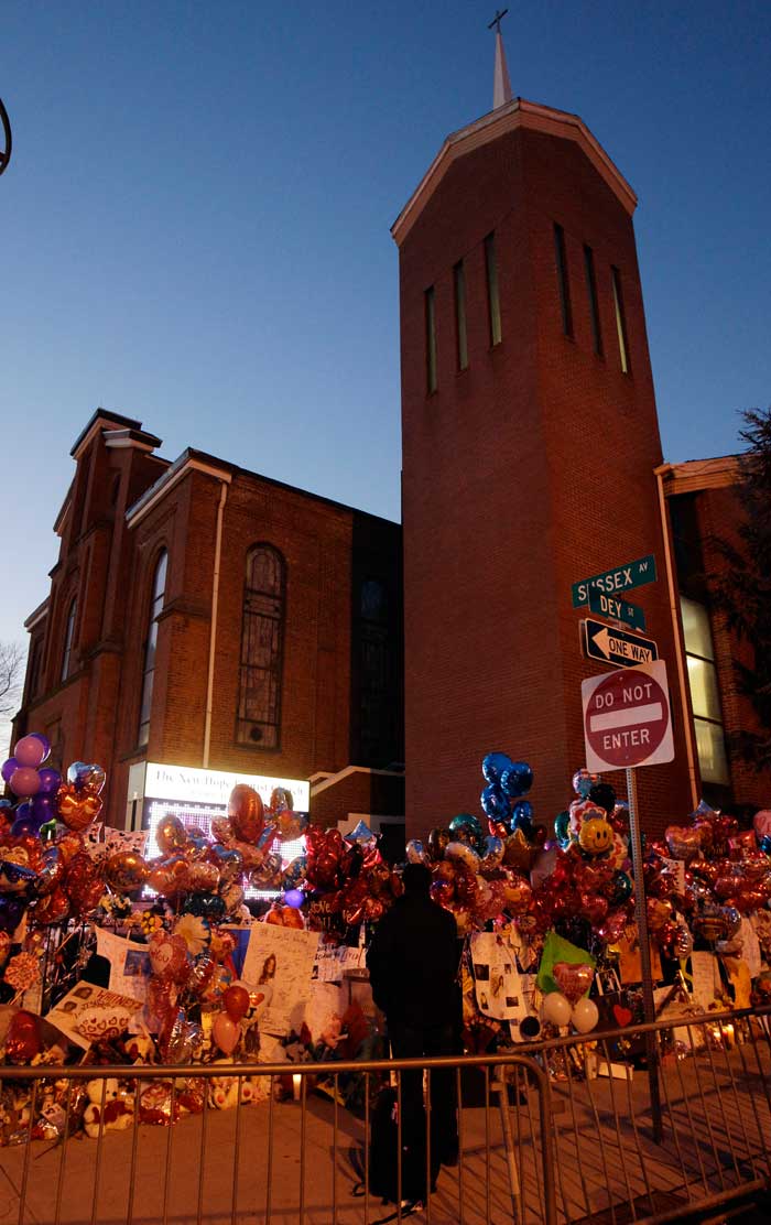 The New Jersey police chief asked Whitney Houston's fans to maintain distance from the star's funeral. Fans have been advised to stay home and watch it on TV instead.