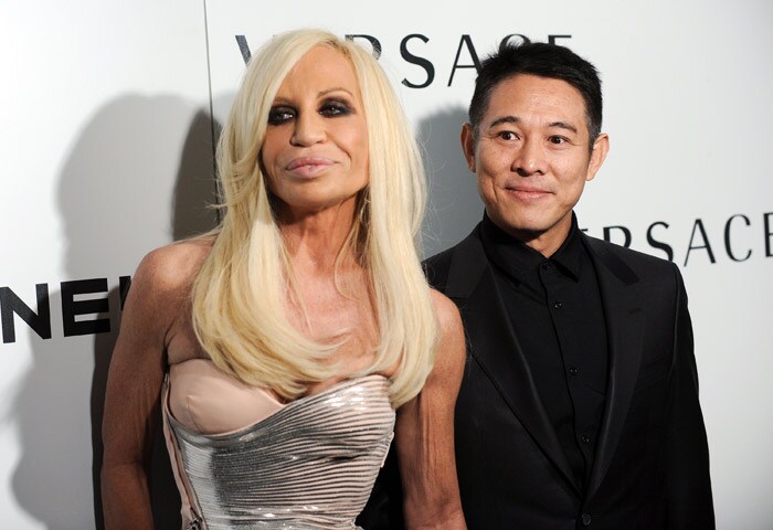 Designer Donatella Versace and actor Jet Li attend the 2009 Whitney Museum of American Art gala and studio party on on Monday, October 19, 2009 in New York. (Photo: AP)