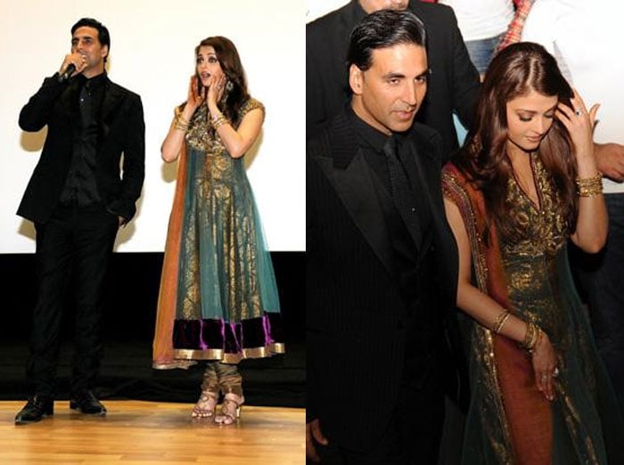 Aishwarya Rai Bachchan kept it traditional the Manish Malhotra way at the <i>Action Replayy</i> Premiere in Dubai.