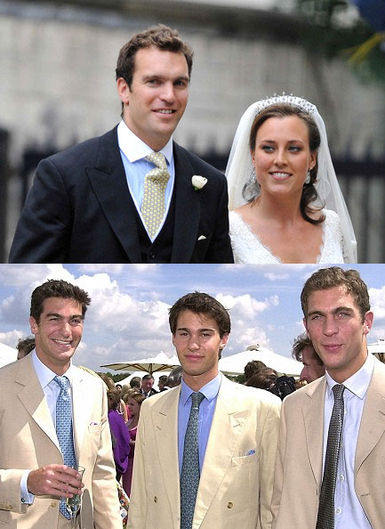 A close friend of the soon-to-be-married couple, Nicholas Van Cutsem may also be attending, seen here flanked by his brothers Edward, William and Hugh.<br>