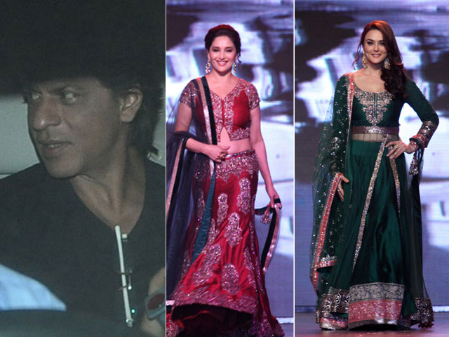 SRK, Madhuri, Preity at Bollywood fashion show
