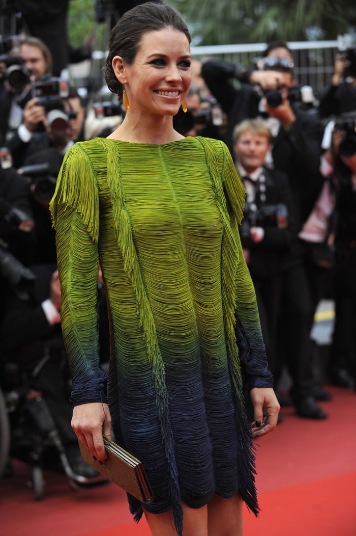 Canadian actress Evangeline Lilly arrives for the screening of <I>You Will Meet a Tall Dark Stranger</I> presented out of competition at the 63rd Cannes Film Festival on May 15, 2010 in Cannes. (Photo AFP)