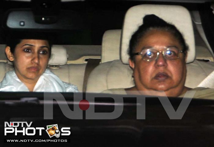 Rinke Khanna arrives at YRF studios with scriptwriter Honey Irani.