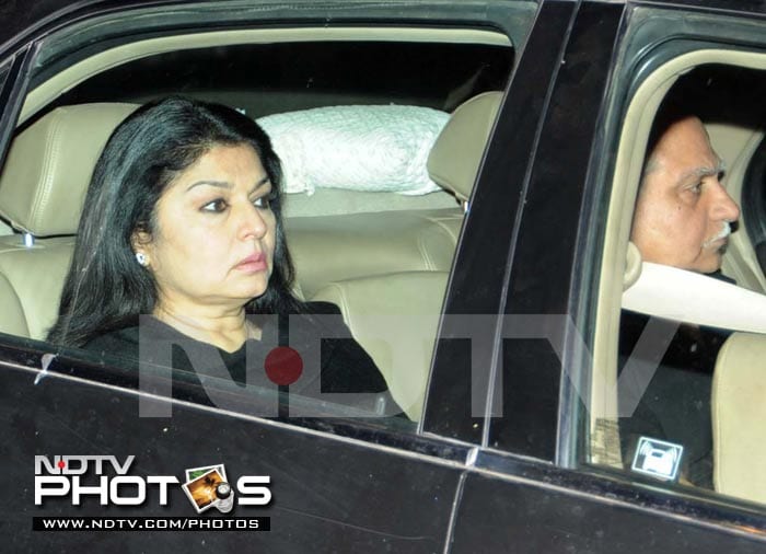 Kiran Sippy arrives with her husband and producer-director Ramesh Sippy.