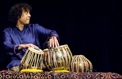 Zakir Hussain teamed up with Mickey Hart of the <I>Grateful Dead</I>, Nigerian percussionist Sikiru Adepoju and Puerto Rican jazz percussionist Giovanni Hidalgo for the <I>Global Drum Project</i>.