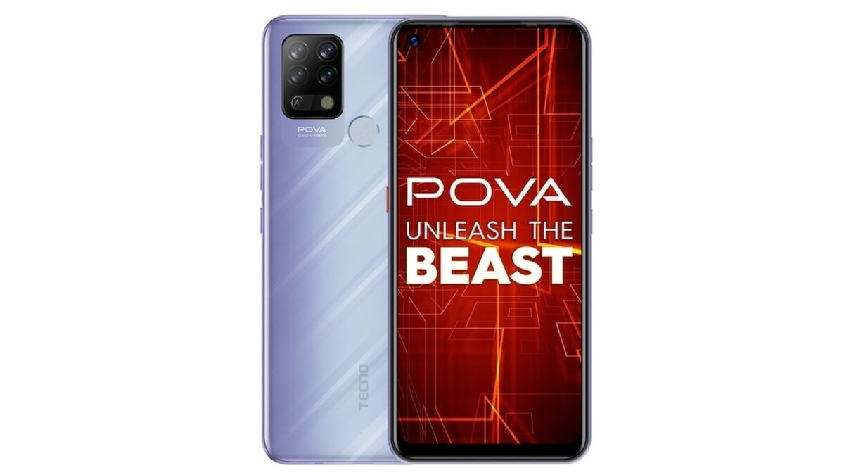 Tecno POVA के 4जीबी रैम और 64जीबी स्टोरेज वेरिएंट को 10,499 रुपये में खरीदा जा सकता है। 6जीबी रैम और 128जीबी स्टोरेज फोन की कीमत 12,499 रुपये है। फोन के बैक में क्वॉड रियर कैमरा सेटअप (16MP + 2MP + 2MP + AI Lens Quad Camera) है। सेल्फी के लिए 8 मेगापिक्सल का कैमरा है। फोन में 6000mAh बैटरी है।