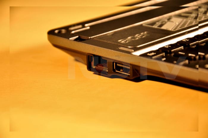 The keyboard peripheral houses two USB 2.0 ports (one on either side) and one Ethernet port on the left. (Photo : Harshit Walia)