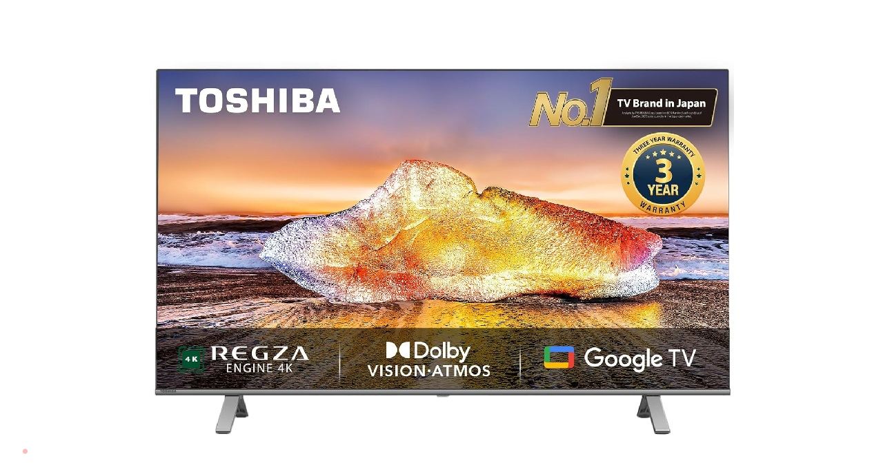 Toshiba 43-inch 4K Ultra HD Smart LED Google TV की कीमत 53 प्रतिशत छूट के बाद 20,999 रुपये है। यह टीवी Google TV OS और 3 HDMI पोर्ट से लैस है। इसमें 60Hz रिफ्रेश रेट और अल्ट्रा स्लिम डिजाइन से लैस है।