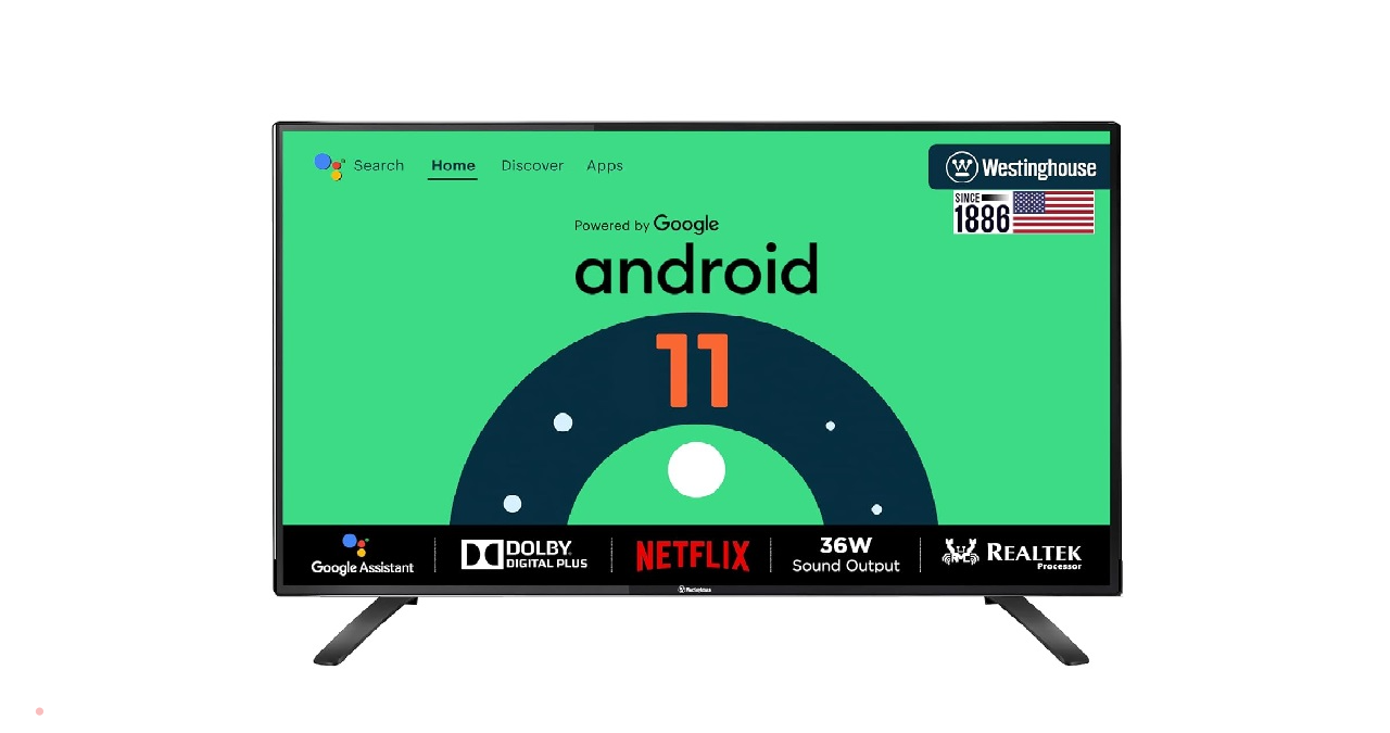 Westinghouse 43-inch Full HD Smart TV अमेजन पर 45 प्रतिशत छूट के बाद 15,499 रुपये में लिस्ट किया गया है। यह एंड्रॉयड स्मार्ट टीवी फुल HD डिस्प्ले से लैस है, जो कि Android 9.0 Pie ऑपरेटिंग सिस्टम का सपोर्ट करता है।