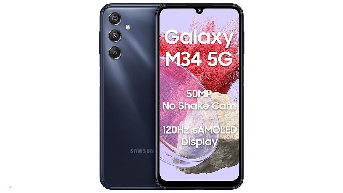 एमेजॉन सेल में Samsung Galaxy M34 5G को 17,999 रुपये में हासिल किया जा सकता है। फोन की एमआरपी 25999 रुपये है। Samsung Galaxy M34 5G में 8GB रैम और 128GB स्‍टोरेज है। 50MP का कैमरा इस फोन में दिया गया है। 6 हजार एमएएच की बैटरी इस फोन में है। सैमसंग 4 जेनरेशन के ओएस अपग्रेड और 5 साल तक सिक्‍योरिटी अपडेट का वादा इस डिवाइस पर कर रही है। 
Buy Now : Rs 17,999