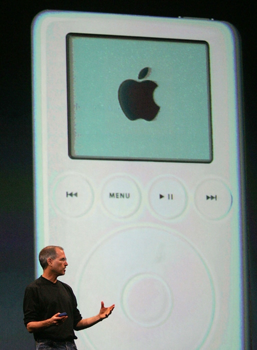 <b>iPod (2001)</b> - It wasn't the first digital music player with a hard drive, but it was the first successful one. Apple's expansion into portable electronics has had vast ramifications. The iPod's success prepared the way for the iTunes music store and the iPhone.