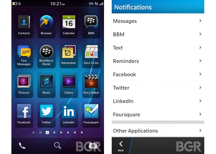 The screenshot gives a glimpse of what the home screen might look. (Image Credit: BGR)