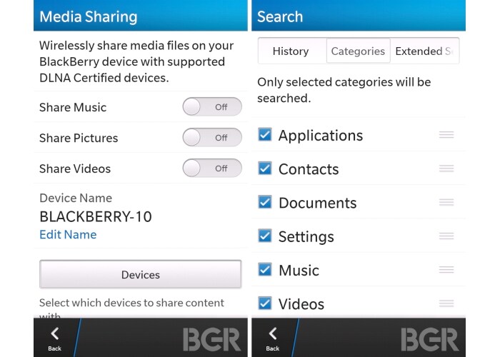 Users can also wirelessly share media with other supported DLNA Certified devices.(Image Credit: BGR)